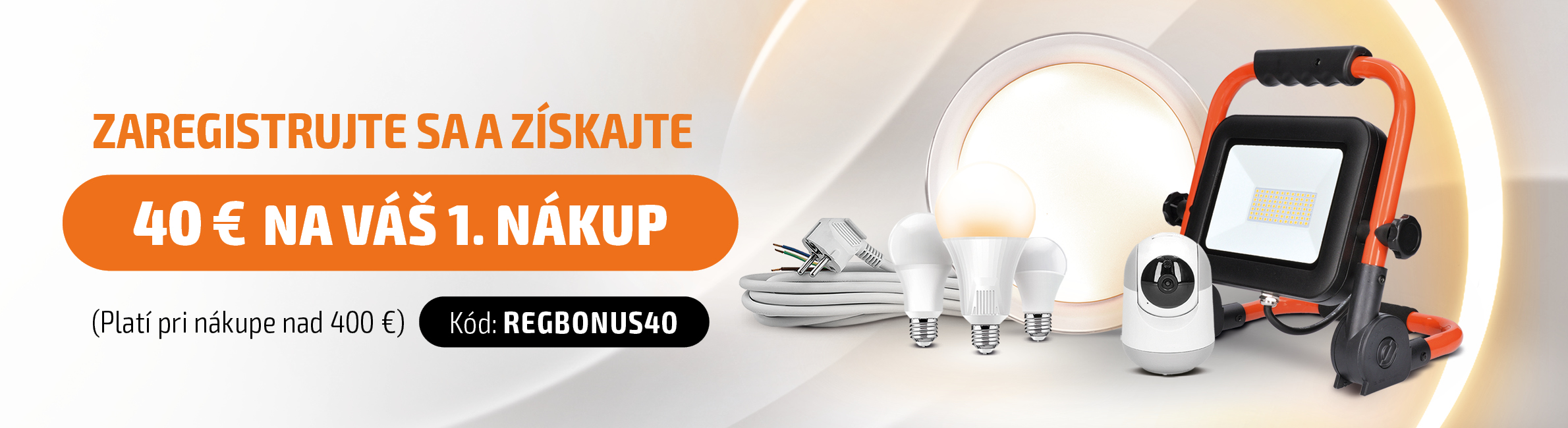 Zaregistrujte sa a zskajte 40  na 1. nkup