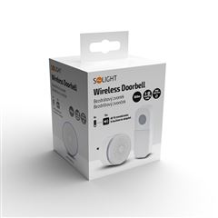 Solight bezdrôtový mini zvonček, do zásuvky, 180m, biely, learning code