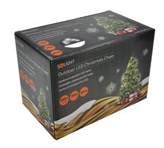 Solight LED vianočná reťaz, 500 LED, 50m, prívod 5m, IP44, biela