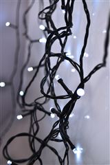 Solight LED vonkajšia vianočná reťaz, 200 LED, 10m, prívod 5m, 8 funkcií, IP44, studená biela