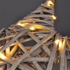 Solight LED ratanová hviezda, 40x LED, 2x AA, 40cm