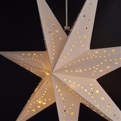 Solight LED vianočná hviezda, závesná, 60cm, 20x LED, časovač, 2x AA