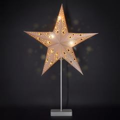 Solight LED vianočná hviezda stolná, 10x LED, 3x AA