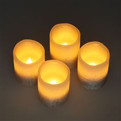 Solight sada LED sviečok s časovačom, 4ks, 6,5cm, batéria CR2032 súčasťou