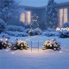 Solight LED vonkajšia dekorácia stromček, 85x LED, časovač, 68cm, 3x AA