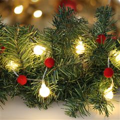 Solight LED vianočná retiazka červená-biela, 20x LED, 1,5m, 2xAA