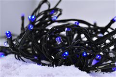 Solight LED vianočná reťaz, 3m, 20xLED, 3x AA, modré svetlo, zelený kábel
