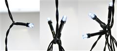 Solight LED vianočná reťaz, 3m, 20xLED, 3x AA, biele svetlo, zelený kábel