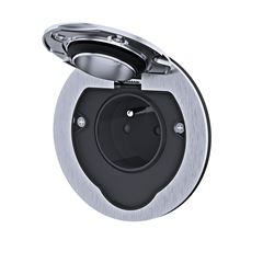 Solight vstavaná podlahová zásuvka, IP55, okrúhle viečko