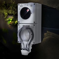 Solight zásuvka IP66 s vypínačom, vodotesná a prachotesná