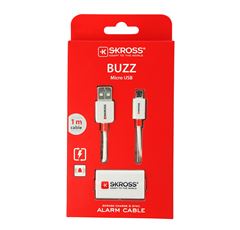 SKROSS alarm USB kábel SKROSS BUZZ Micro USB, akustické upozornenie, dĺžka 1m, micro USB konektor