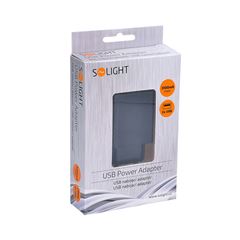 Solight USB nabíjací adaptér, 2x USB, 3100mA max., AC 230V, čierny