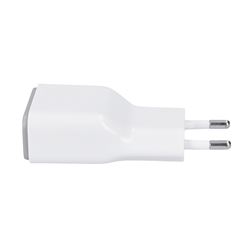 Solight USB nabíjací adaptér, fast charge: 1x USB Qualcomm, 5V2A/9V1.5A/12V1A,  AC 230V, bielosivý