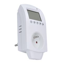 Solight termostaticky spínaná zásuvka, zásuvkový termostat, 230V/16A, režim vykurovania alebo chladenia, rôzne teplotné režimy