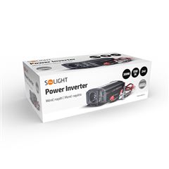 Solight invertor 12V, USB 500mA, kovový, čierny, max. zaťaženie: 300W