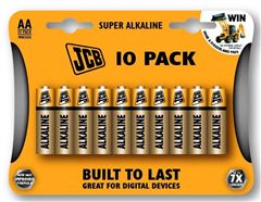 JCB SUPER alkalická batéria LR06, blister 10 ks