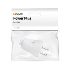 Solight zástrčka priama, IP20, biela