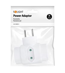 Solight rozbočka, 2,5A + 2x 10A, biela