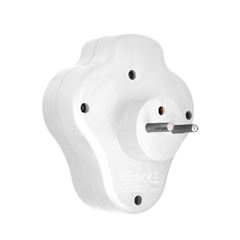 Solight rozbočovač s USB A+C nabíjačkou, 2 x 10A, biely, vypínač