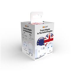 Solight cestovný adaptér do Veľkej Británie, typ G