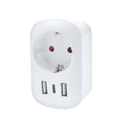 Solight cestovný adaptér s USB do Veľkej Británie, typ G