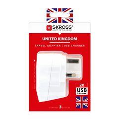 SKROSS cestovný adaptér UK USB do Veľkej Británie, typ G