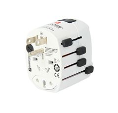 SKROSS cestovný adaptér PRO - World & USB, univerzálny, uzemnený, USB-A 12W