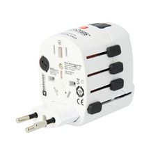 SKROSS cestovný adaptér PRO - World & USB, univerzálny, uzemnený, USB-A 12W