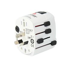 SKROSS cestovný adaptér PRO - World & USB, univerzálny, uzemnený, USB-A 12W
