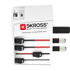 SKROSS cestovný adaptér MUV USB AC, univerzálny, neuzemnený, USB A+C 15W