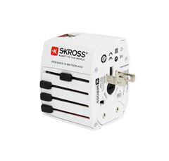 SKROSS cestovný adaptér MUV USB AC, univerzálny, neuzemnený, USB A+C 15W