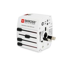 SKROSS cestovný adaptér MUV USB AC, univerzálny, neuzemnený, USB A+C 15W