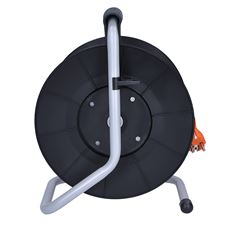 Solight predlžovací prívod na bubne, 4 zásuvky, 25m, oranžový kábel, 3x 1,5mm2