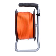 Solight predlžovací prívod na bubne, 4 zásuvky, 50m, oranžový kábel, 3x 1,5mm2