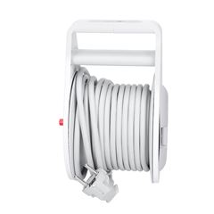 Solight predlžovací prívod na bubne 10m, USB A+C, 2 zásuvky, sivý kábel, 3x 1,0mm2