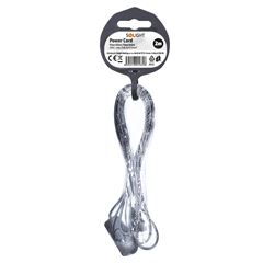 Solight flexo šnúra, 2m, 2 x 0,75mm2, čierna, plochá, vypínač