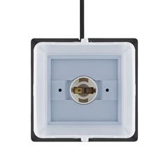Solight záhradný stĺpik IP44 s LED osvetlením, plast, 2 zásuvky, hranol, čierny