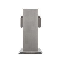 Solight záhradný stĺpik IP44, nerez oceľ, 2 zásuvky, hranol, strieborný