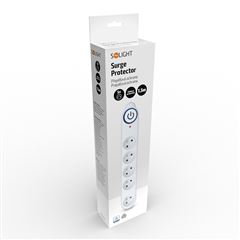 Solight prepäťová ochrana, 150J, 5 zásuviek, 1,5m, biela