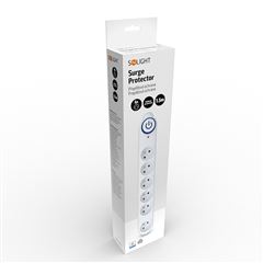 Solight prepäťová ochrana, 150J, 6 zásuviek, 1,5m, biela