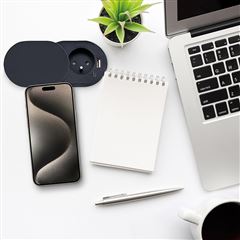 Solight 1z + USB A+C 20W PD vstavaná zásuvka s posuvným viečkom, 2m, matná čierna