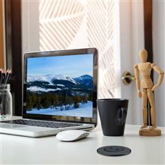 Solight 1z + 1x USB-C vstavaná zásuvka, nerez oceľ, EasyEject systém, predlžovací prívod 1,5m, 3x 1,5mm2, USB 3.0A, tmavá metalická 