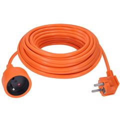 Solight predlžovací prívod - spojka, 1 zásuvka, 7m, 3 x 1mm2, oranžová