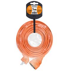 Solight predlžovací prívod - spojka, 1 zásuvka, 7m, 3 x 1mm2, oranžová