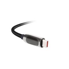 Solight USB-C kábel s displejom, USB-C konektor - USB-C konektor, 100W, 1m