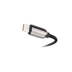 Solight USB-C kábel s displejom, USB-C konektor - USB-C konektor, 100W, 1m