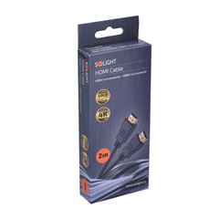 Solight HDMI kábel s Ethernetom, HDMI 1.4 A konektor - HDMI 1.4 A konektor, blister, 2m