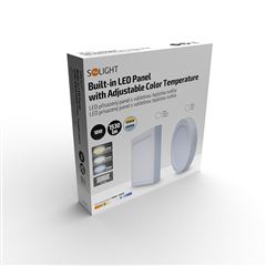 Solight LED mini panel CCT, prisazený, 18W, 1530lm, 3000K, 4000K, 6000K, štvorcový