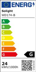 Solight LED mini panel CCT, prisazený, 24W, 1800lm, 3000K, 4000K, 6000K, okrúhly, čierna farba