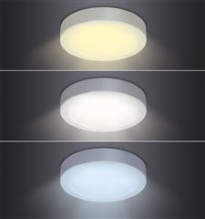 Solight LED mini panel CCT, prisazený, 24W, 1800lm, 3000K, 4000K, 6000K, okrúhly